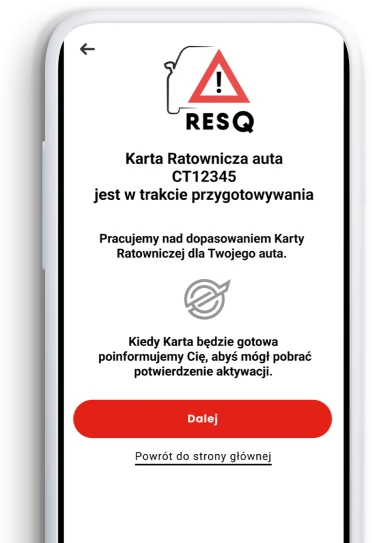 The ResQ website displayed on a smartphone