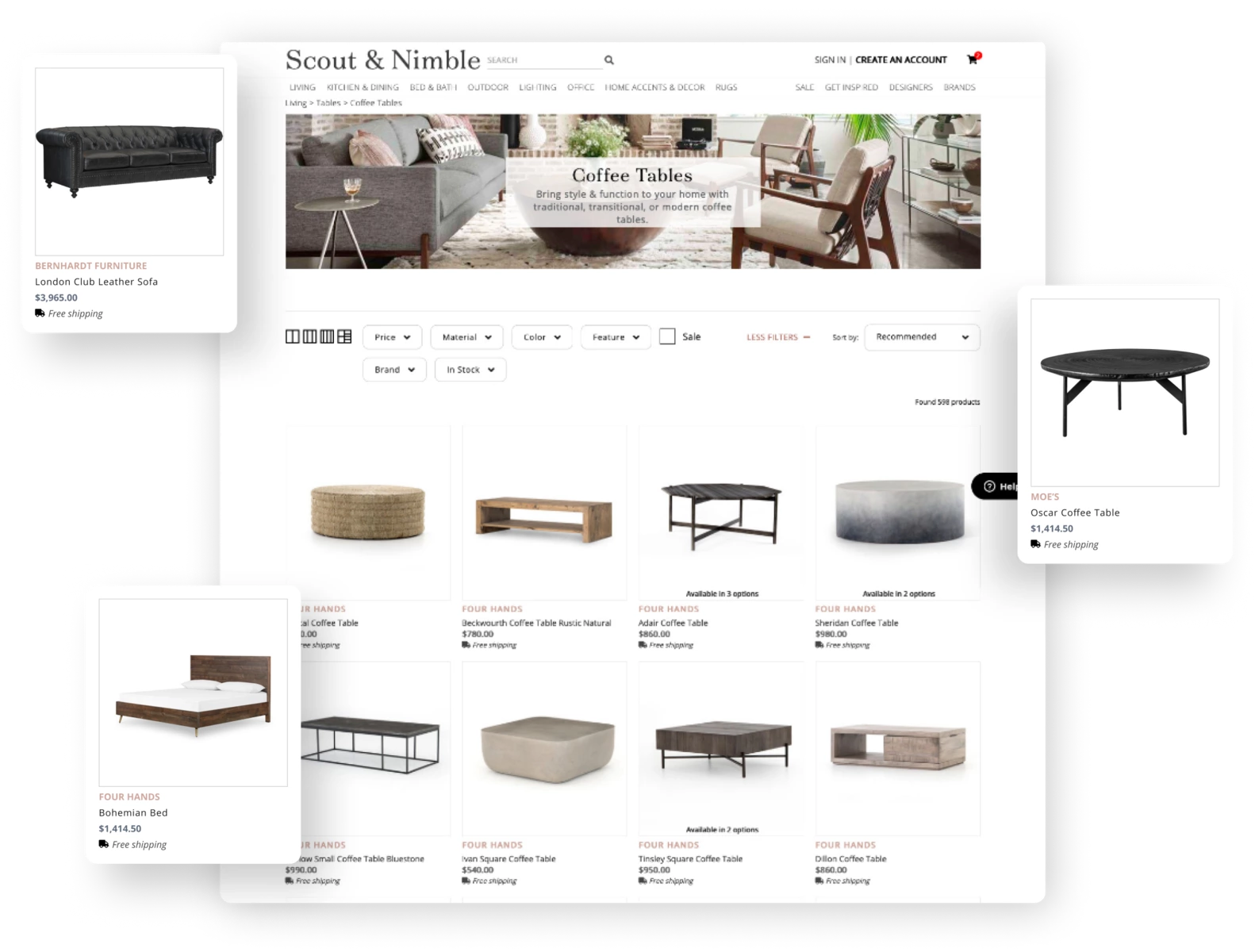 A view of the Scout & Nimble website