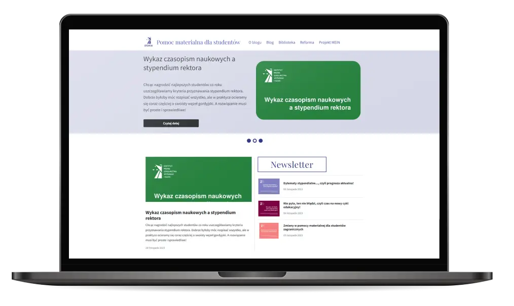 Design of the website